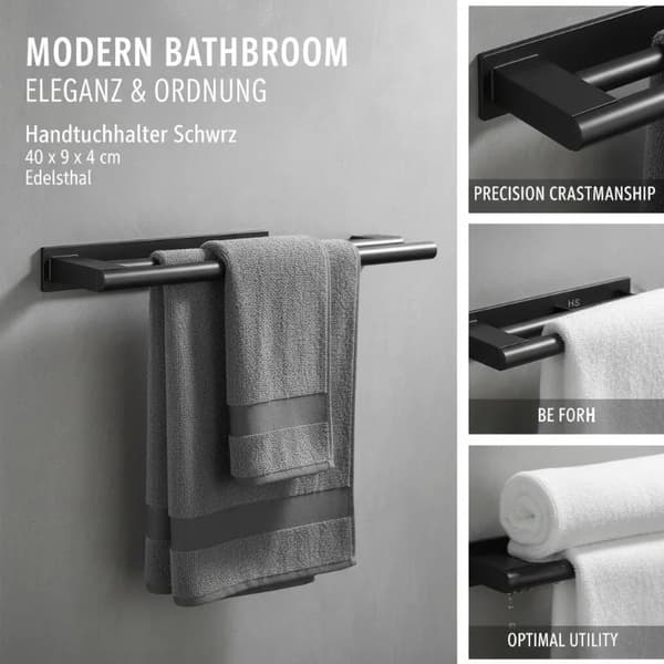 Håndklædeholder, Moderne Minimalistisk Design, Holdbart Rustfrit Stål,hær grøn
