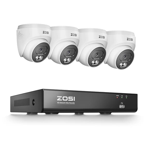 CCTV-kamerasystem, 8MP opløsning, 2-vejs lydfunktion,4stk 8MP Kameraer, Ingen