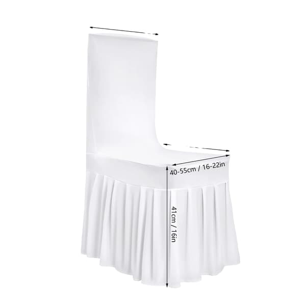Stolsöverdrag, Hållbart Material, Elegant Design, VIT