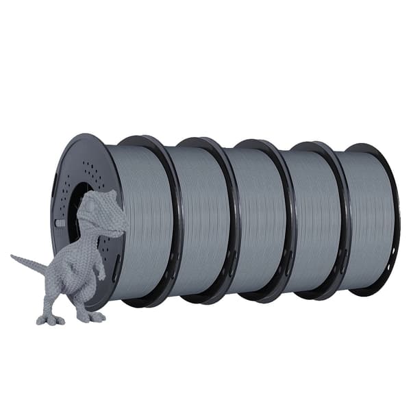 3D Filament, Bulk 5kg Spolar, Mångsidigt Materialval,5KG HS-PLA Grå