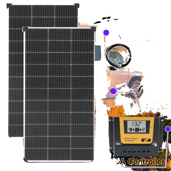 Solpanel System, Høj Effektivitet, Off-Grid Kompatibel,24V 240W solarkit