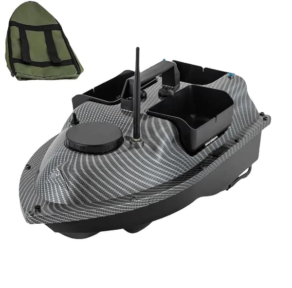 Baitbåt, uppladdningsbart batteri, fjärrkontroll,svart
