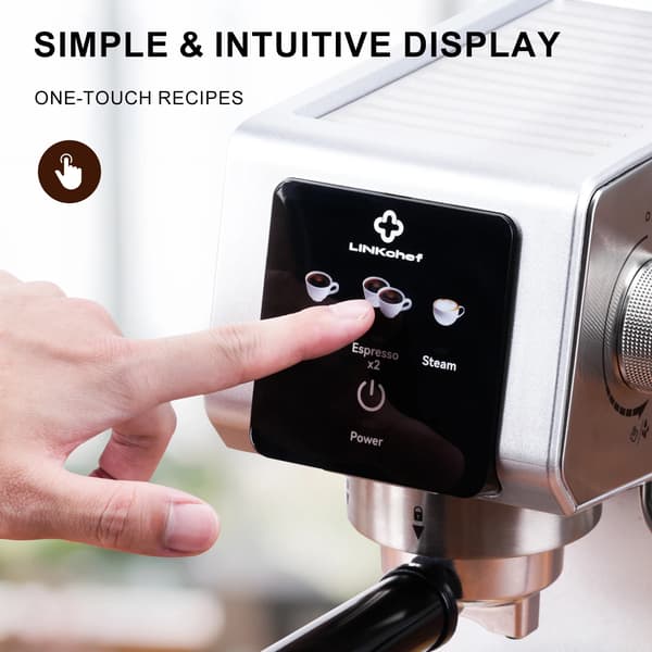 Espressomaskin, 20-bar tryck, automatisk ångstav,EU