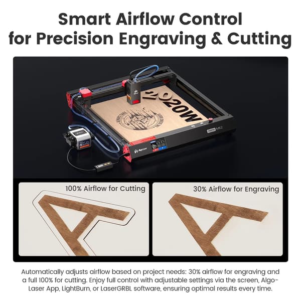 Lasergravør, Præcisionsskæring, Smart Touchscreen,Alpha 20BD