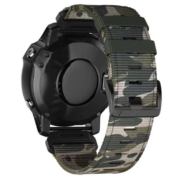 Urrem, QuickFit Design, Nylon Materiale,QuickFit 22mm, a-Camouflage Grå