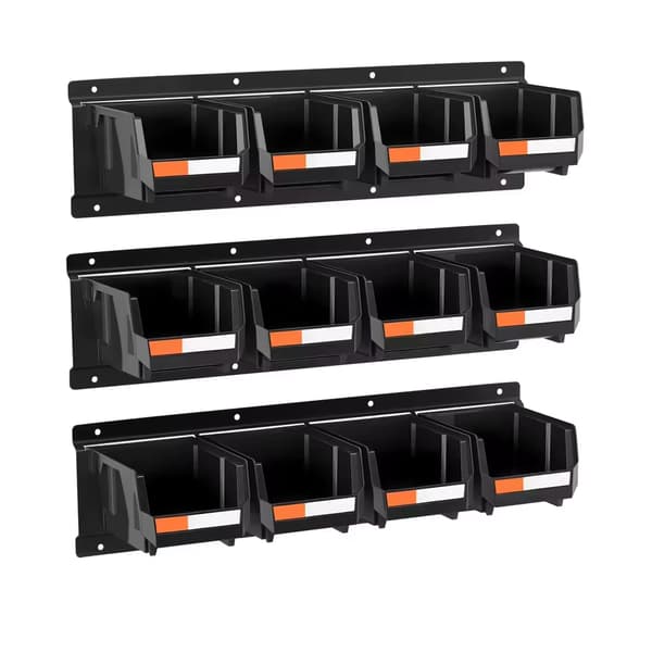 Opbevaringskasser, vægmonterede, stabelbar design,12pcs