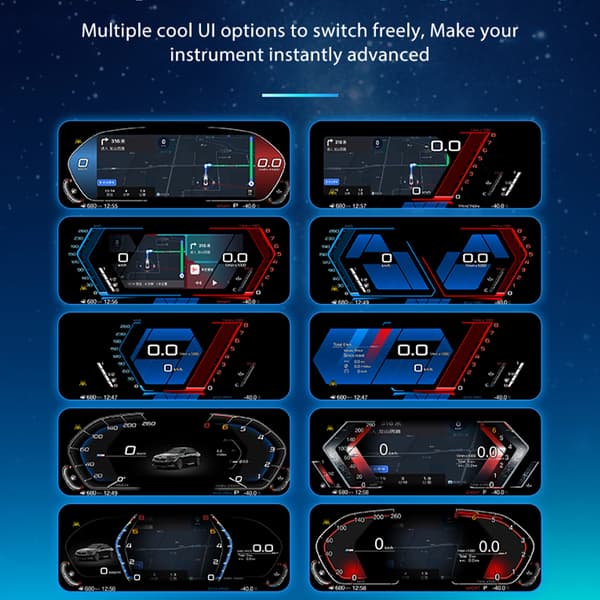 Digital Dashboard Cluster, Plug-and-Play Installation, Multi-Sprog Support,For E90 E91 E92