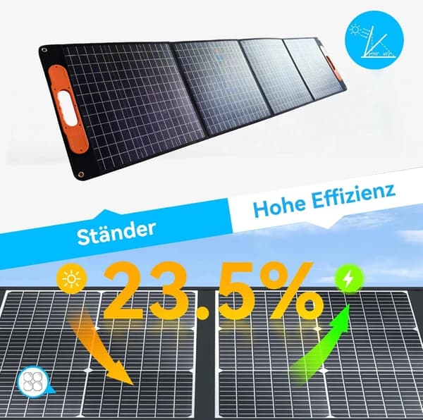 Solpanel, Høj Effektivitet, Foldbart Design,1PCS   180W