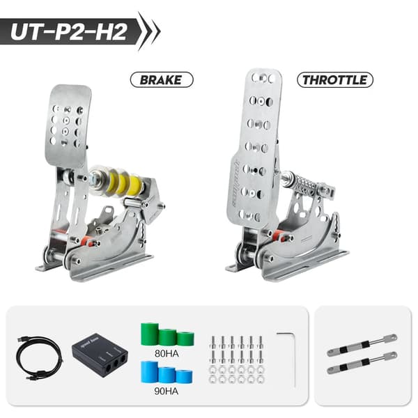 Sim Racing Pedaler, Lastcellteknik, Hållbar Konstruktion,UT-P2-H2