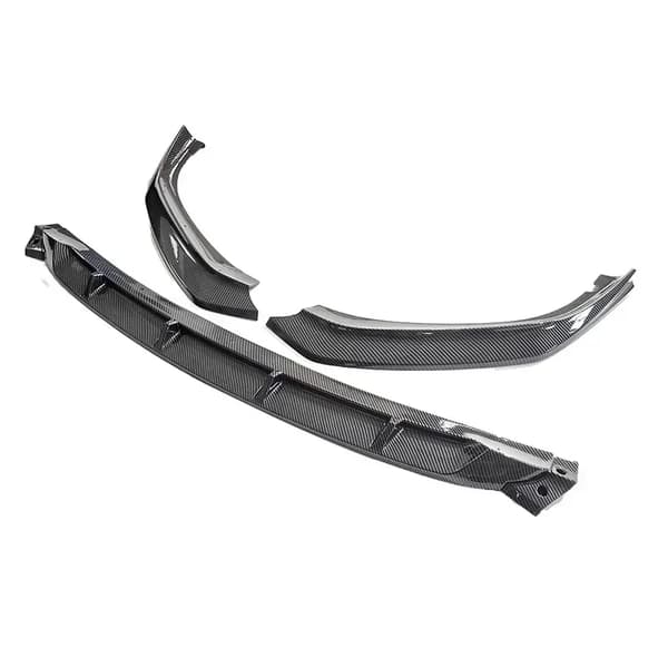 Front Bumper Lip Spoiler, Aerodynamisk Design, Nem Installation,Kulstoffiber mønster