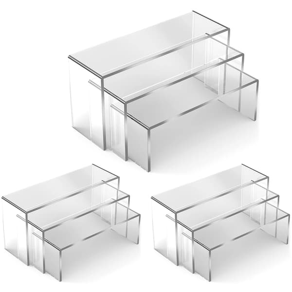 Acryl Display Stativ, Letvægtsdesign, Alsidig til Desserter og Smykker,9-delt sæt