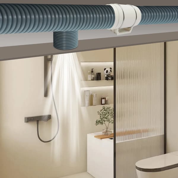 Indbygget udsugningsventilator, høj luftstrøm, holdbar konstruktion,HVID