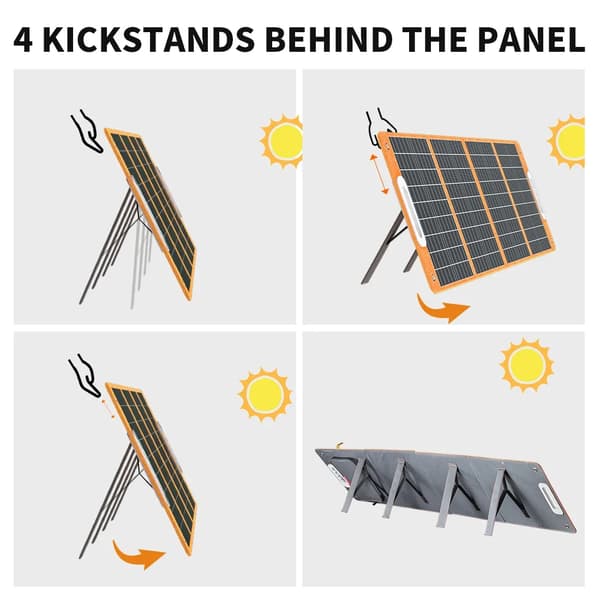 Solpanel, Bærbar og Sammenfoldelig, Miljøvenlig Strømkilde,18V 5.6A