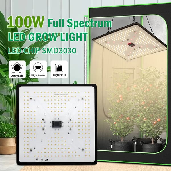 LED-kasvivalo, täysivalo, 100W energiatehokas,1 set