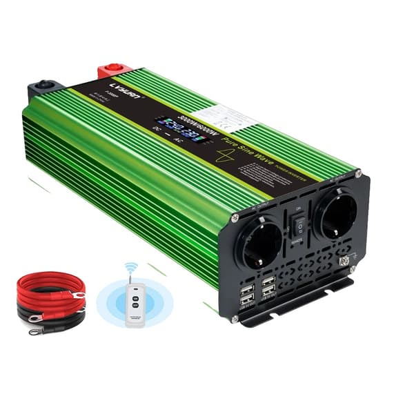 Strömväxlare, Ren sinusvåg, Intelligent LCD-display,24V 3000W-6000W