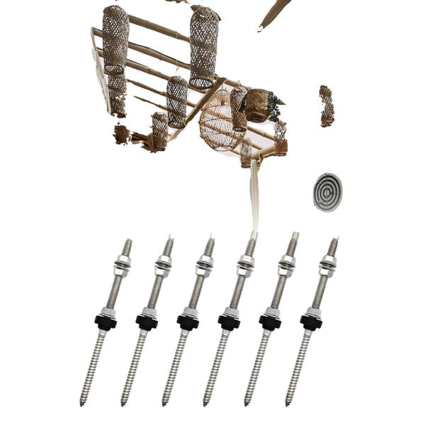 Solpanelmonteringsbeslag, Rustfrit Stål Konstruktion, Nem Installation,6 PCS