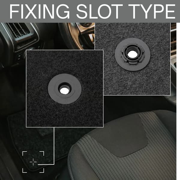 Bilmåtter, Holdbart Syntetisk Fiber, Skræddersyet til Kompakt Hatchback,sort