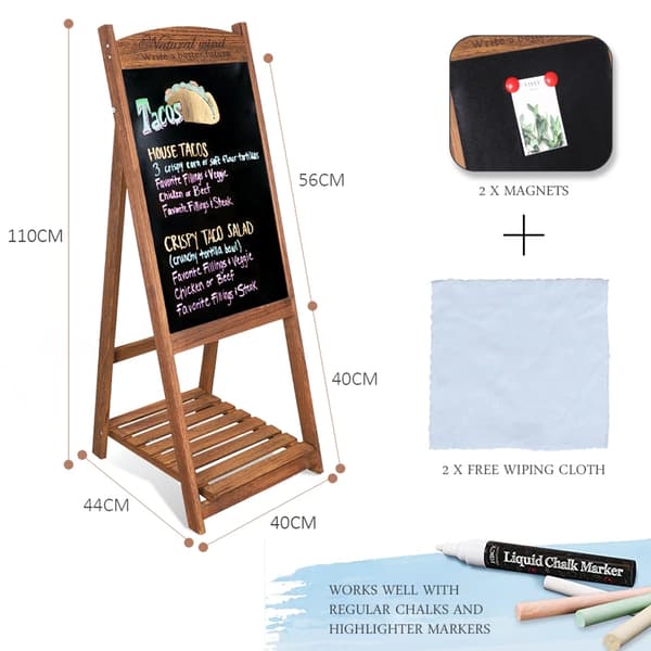 Tavle, A-Frame Design, Alsidig Visning,Brun