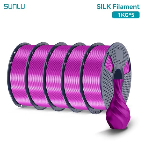 3D-printer filament, silkemateriale, glat finish,Silke Lilla