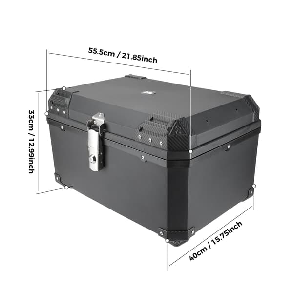 Universal Tail Box, 68L Kapacitet, Vandtæt Design,sort