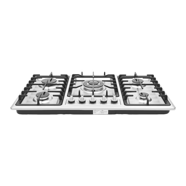 Gas Kogeplade, 5-Burner Design, Nem at Rengøre Rustfrit Stål,MULTI