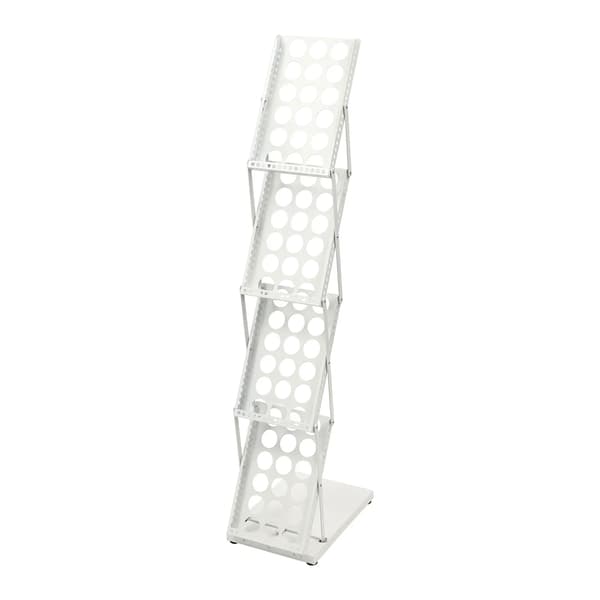 Magasinholder, Foldbar, 4-Lags Design,HVID