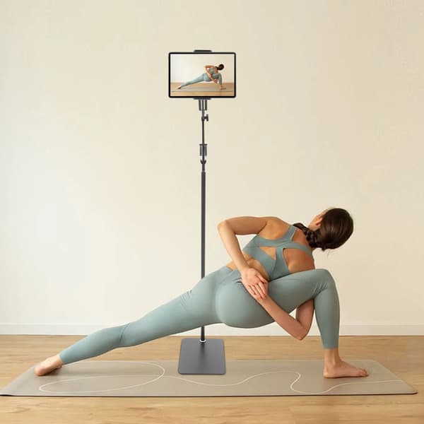 Tablet Stativ, Justerbar Højde, 360° Rotation,sort