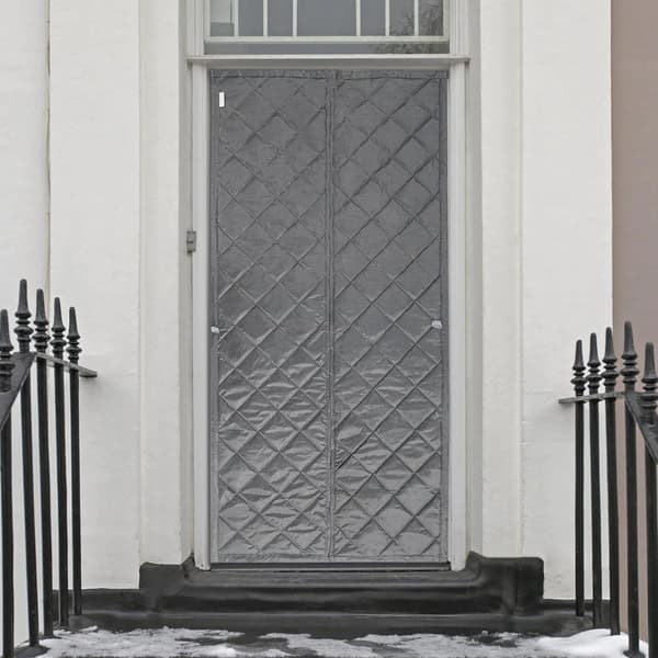 Dørgardin, Termisk Isolering, Støjreduktion,GRÅ, W100cm*H210cm