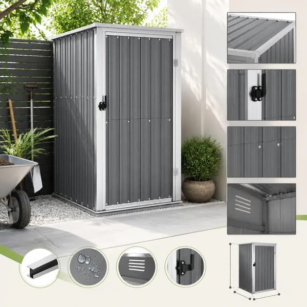 Trädgårdsskjul, Galvaniserat Stål, Vattentät Design,Gris
