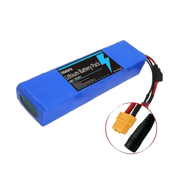 Lithium-ion batteripakke, 100 Ah kapacitet, 48V konfiguration,XT60-DC