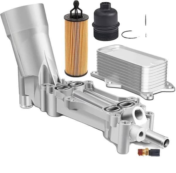 Motoroliefilterhusmontering, Heavy-Duty Aluminium, Komplet Sæt,Sølv