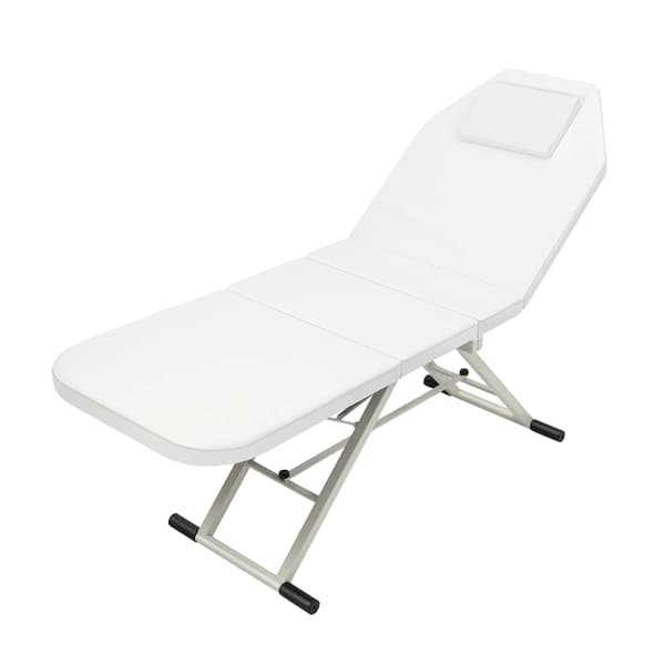 Massagebord, Justerbart Design, Kompakt Sammenklappelig,Hvid