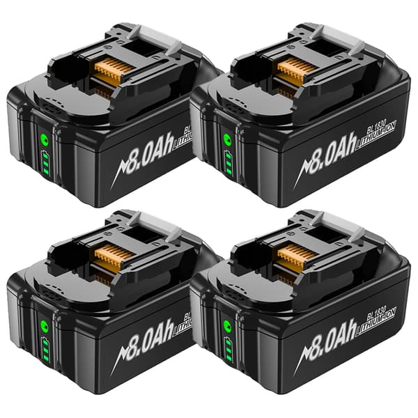 Batteri, 8000mAh kapacitet, intelligent skydd, 18V, 4BAT