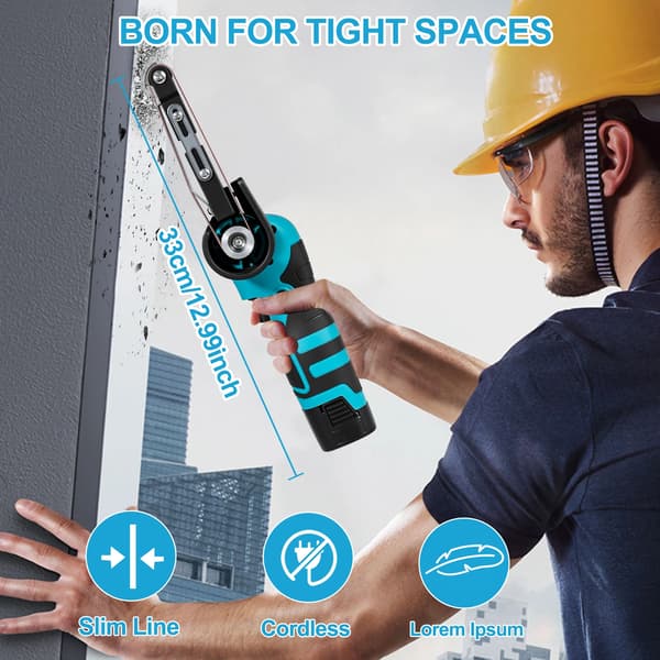 Mini Bältslip, Sladdlös Drift, Hög Hastighet Prestanda,med 2*batteri