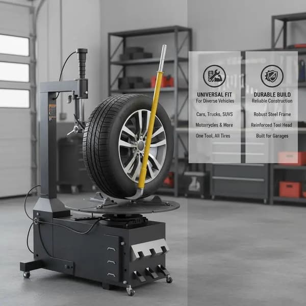 Däckbytarverktygset, Stålbyggnad, Ergonomisk Design, VIT