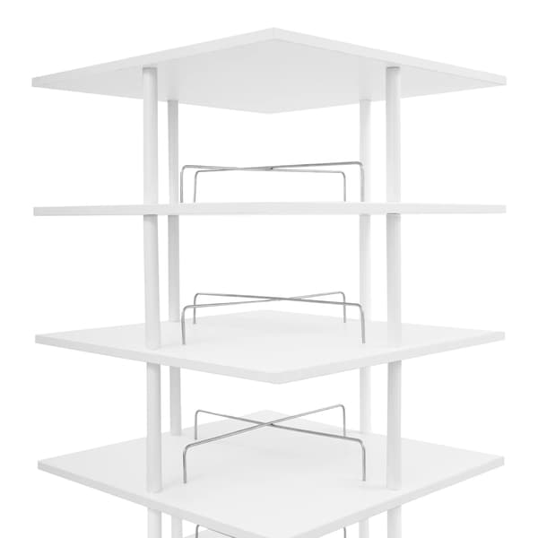 Sko Rack, 6-Lags Organizer, 360° Rotérbar,Hvid