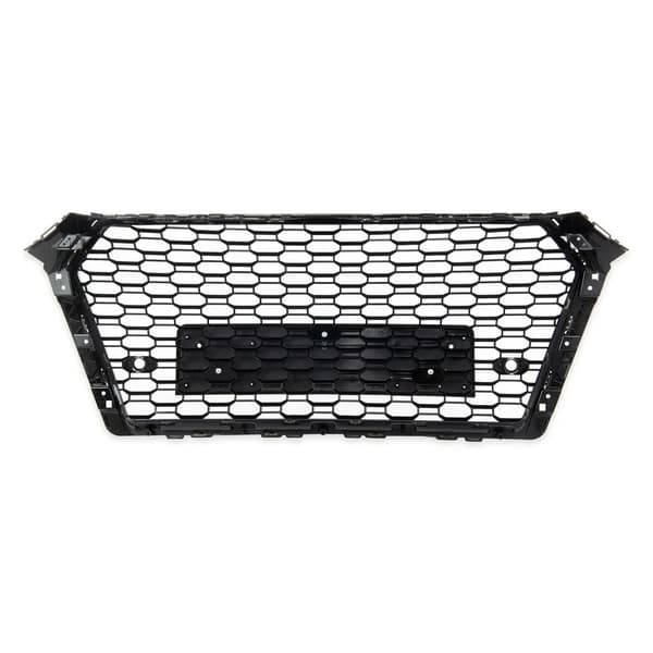 Gitter, Glans Sort Honningkombination Design, Passer til Audi A4 B9 2015-2019,sort