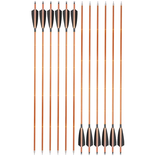 Kolfiberpilar, 500 Spine, 12-pack,2Svart1Vit