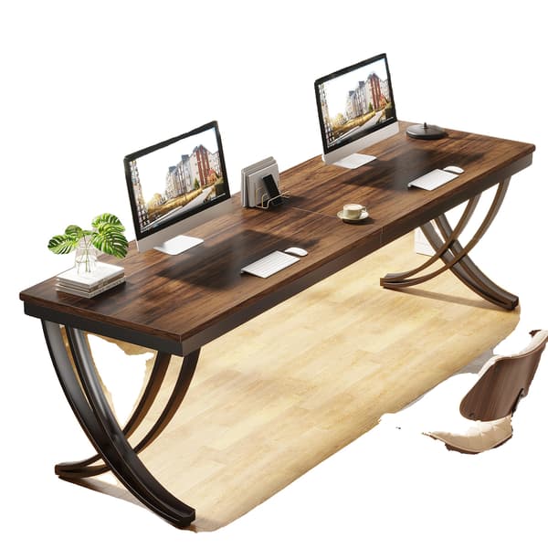 Computerbord, Stilfuldt Design, God Plads, 200x75 cm,Brun 01