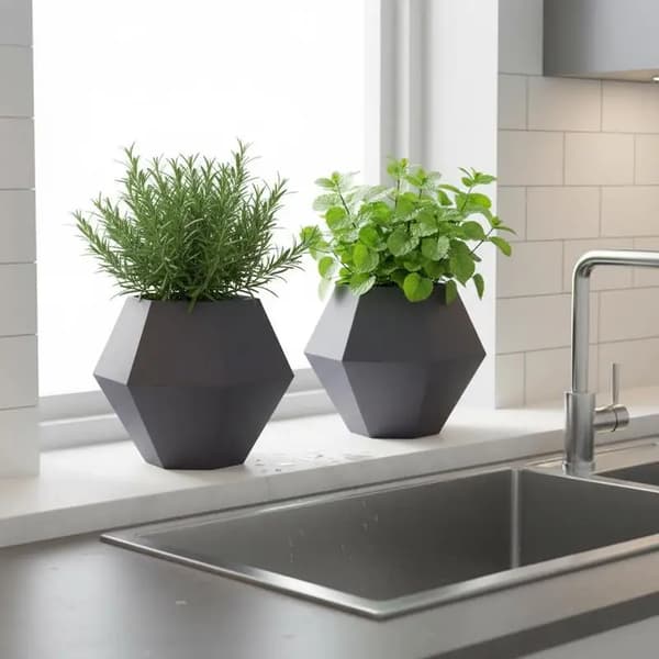 Udendørs Planter, Holdbart Metal, Nem Montering,Mørk Grå