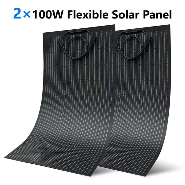Solpanel, Fleksibelt Design, Høj Effektivitet,Fleksibel 2PCS-100W