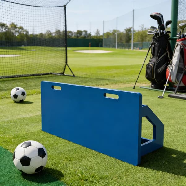 Fodbold Rebounder Board, Sammenklappeligt Design, Dobbeltvinkel Træning,Blå