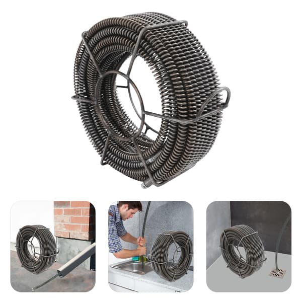 Avloppsrensare, 16 mm diameter, rostfri konstruktion,Grå