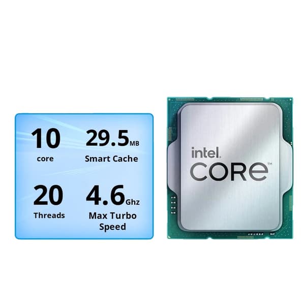 CPU-processor, 10 kärnor, 16 trådar, TDP 65W, LGA 1700-sockel, PCIe 4.0