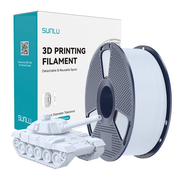 3D-printer filament, høj hastighed, pænt viklet,Hvid