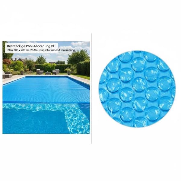 Poolöverdrag, Hållbart Material, Väderbeständigt,Blå