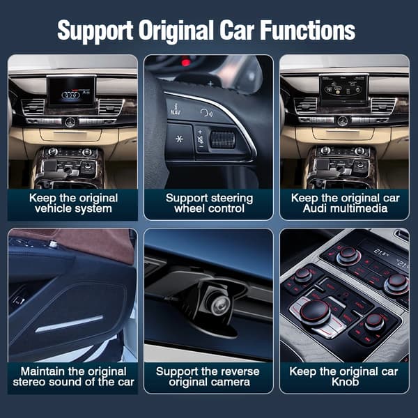 Trådløs Carplay Android Auto Retrofit Decoder, Nem Installation, Overlegen Lydkvalitet,For A8 A8L D4 2010-2017