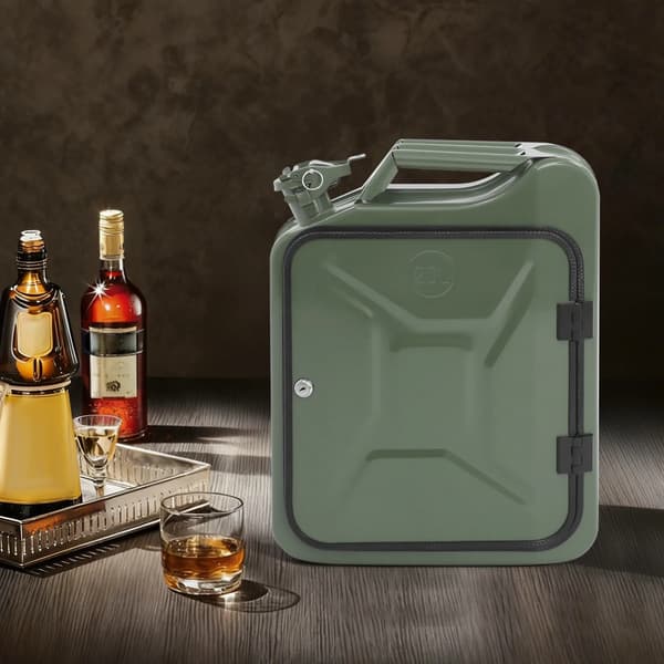 Bærbar Jerrycan Whiskey Bar, Holdbart Design, Effektiv Opbevaring,grøn