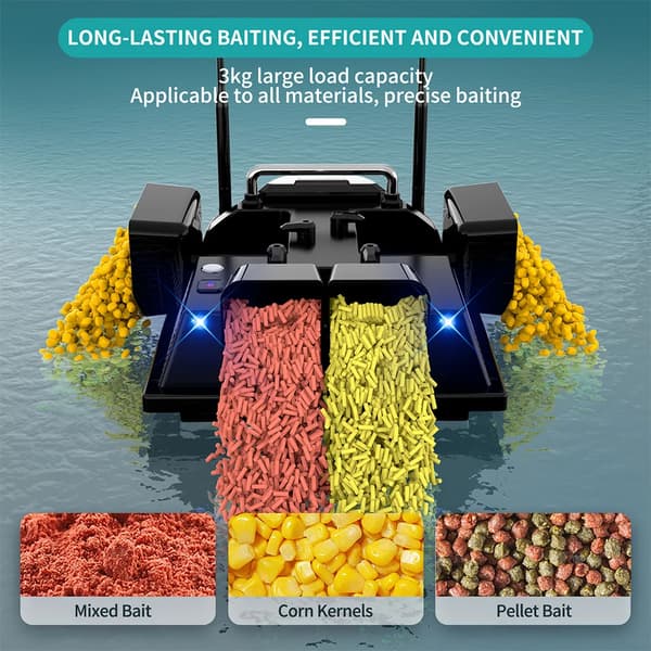 Bait Boat, GPS Navigation, 4 Bait Kasser,12000mah