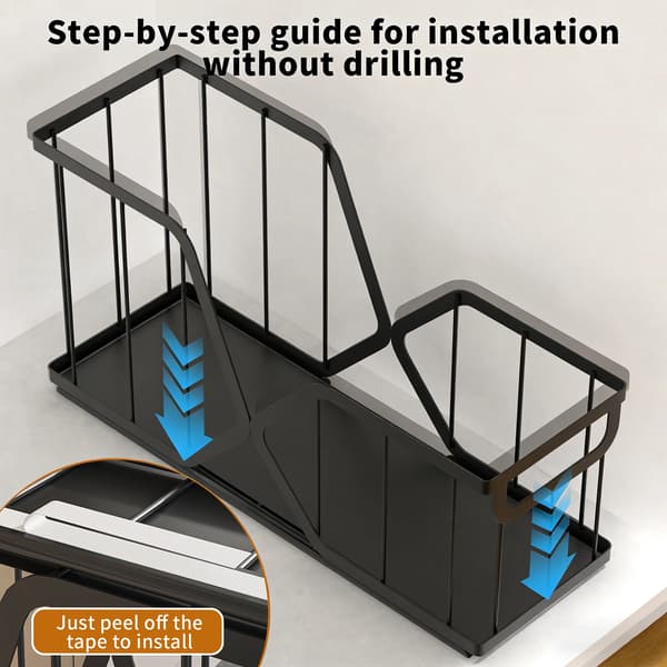 Utdragbar korg, ingen borrinstallation, modulär design,2 ST, L